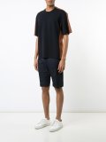 contrast double faced T-shirt