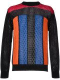 striped pointelle jumper