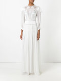 long lace panel dress 