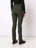 checked slim fit trousers