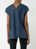 V-neck denim top