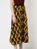 Geometric pattern knit skirt