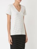 v-neck striped blouse