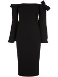 off shoulder flared sleeve dress