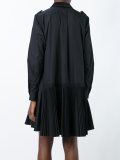 pleated poplin shirt dress