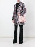 floral jacquard trapeze coat