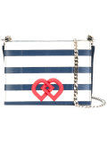 DD striped shoulder bag