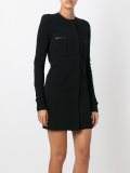 collarless shirt dress