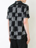 abstract check shortsleeved shirt