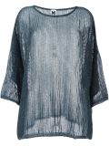 metallic sheer sweater