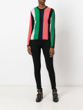round neck striped jumper