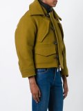 draped layer pocket coat