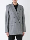 checked double breasted coat