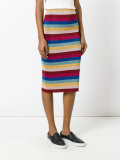 striped lurex skirt