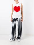 heart motif knitted tank