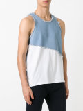 frayed denim tank