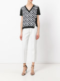 slit v-neck T-shirt 