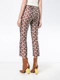 leaf jacquard trousers