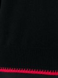 contrast trim crew neck sweater