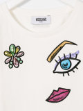embroidered face T-shirt