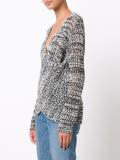 V-neck longsleeved blouse