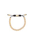 14kt gold Indian logo bead bracelet