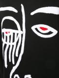 abstract face print sweatshirt