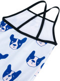 dog print swimsuit 