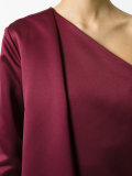 satin one-shoulder dress