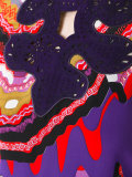 abstract print flared dress