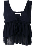 layered ruffle blouse