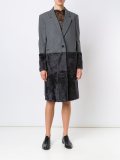 buttoned mid-length coat
