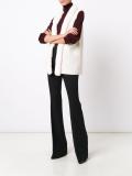 fur trim knit vest