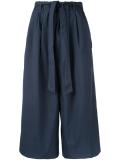 pleated tie waist short trousers