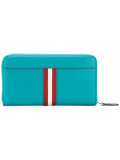 stripe zip around wallet