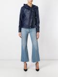 hooded biker jacket 