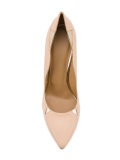 curved cut pointed pumps