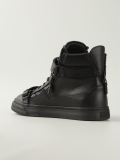 zip detail hi-top sneakers