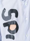 'Spirit' print striped shirt