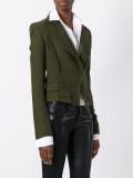 peaked lapel fitted jacket