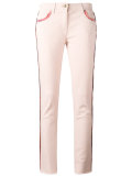 lateral strap cropped jeans