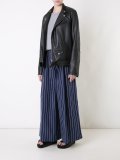 宽松皮革机车夹克