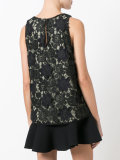 lace pattern drop-waist dress