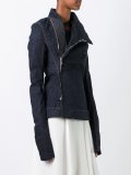 zipped denim jacket