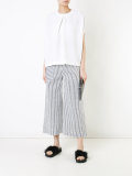 striped cropped trousers