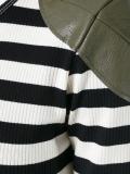 shoulder detail striped dress