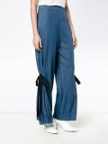 denim wide-leg trousers