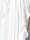 embroidered panel ruffled blouse