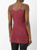 elongated semi-sheer tank