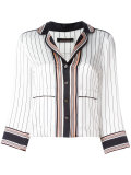 pinstripe pajama blouse